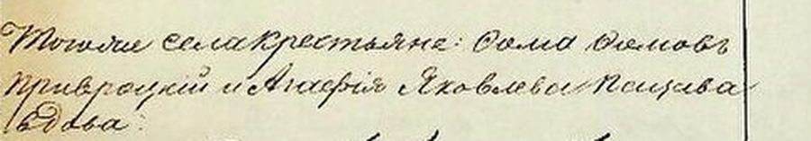 A line from an 1868 parish register